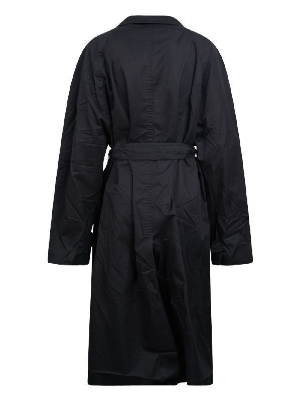 Balenciaga Unifit Trench Coat In Black