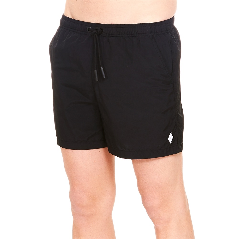 Marcelo Burlon County Of Milan Embroidered Cross Swim Shorts In Black