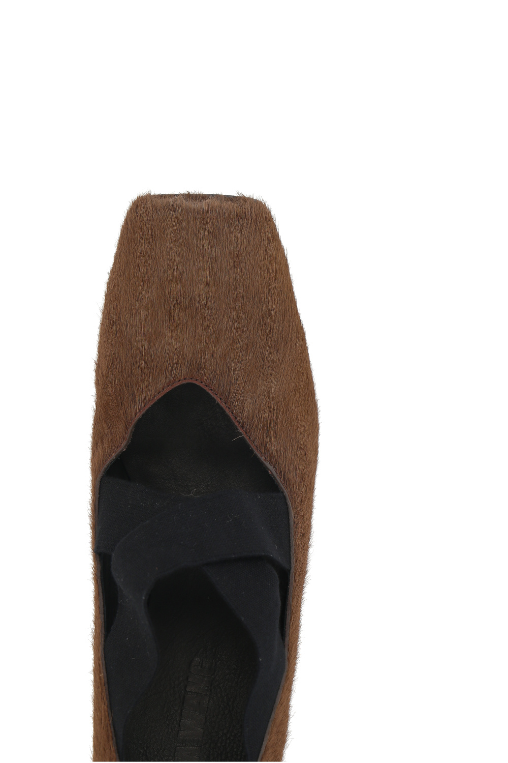 Shop Uma Wang Square-toed Ballet Shoes In Brown