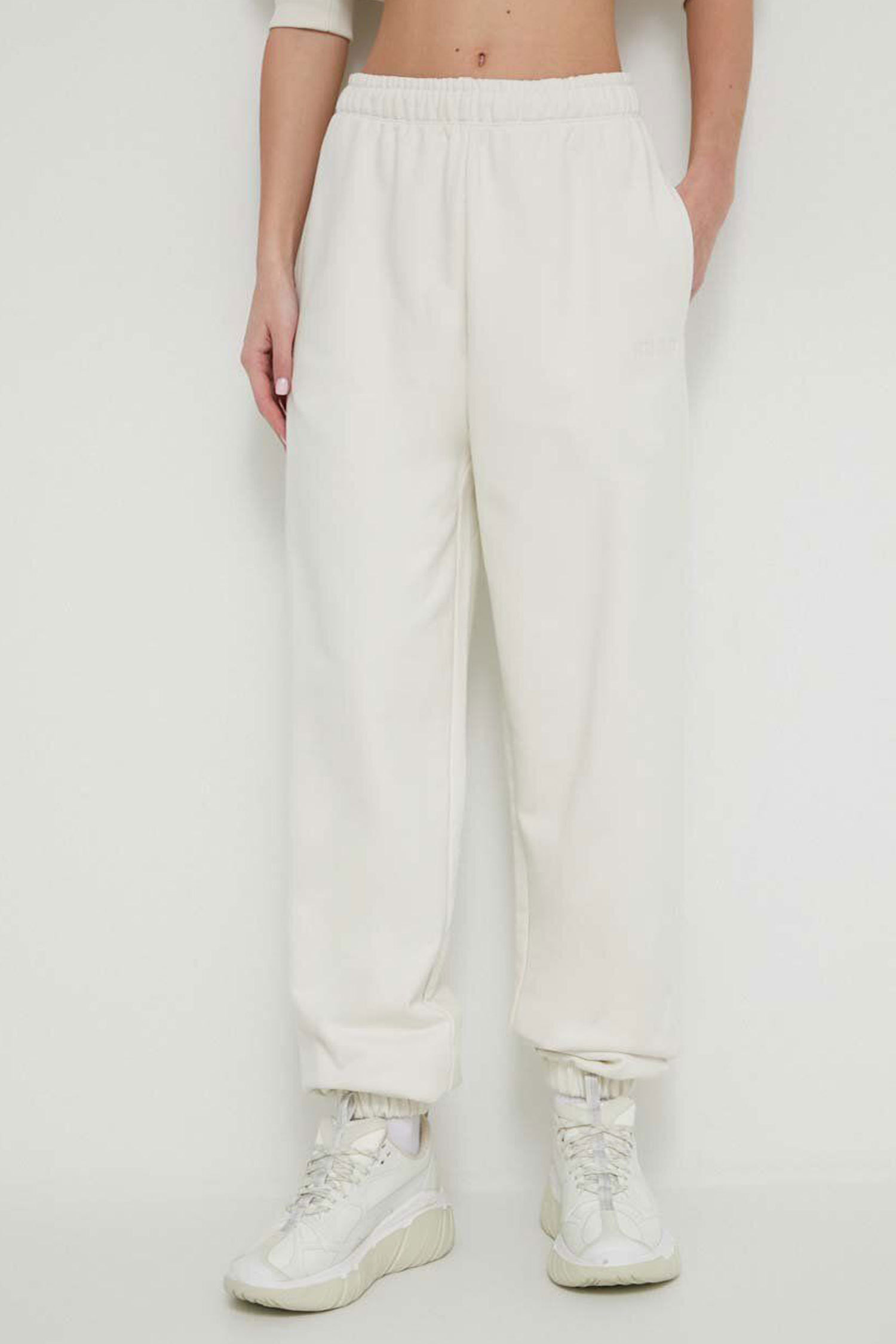 Hugo Boss Elastic Waist Sweatpants In White