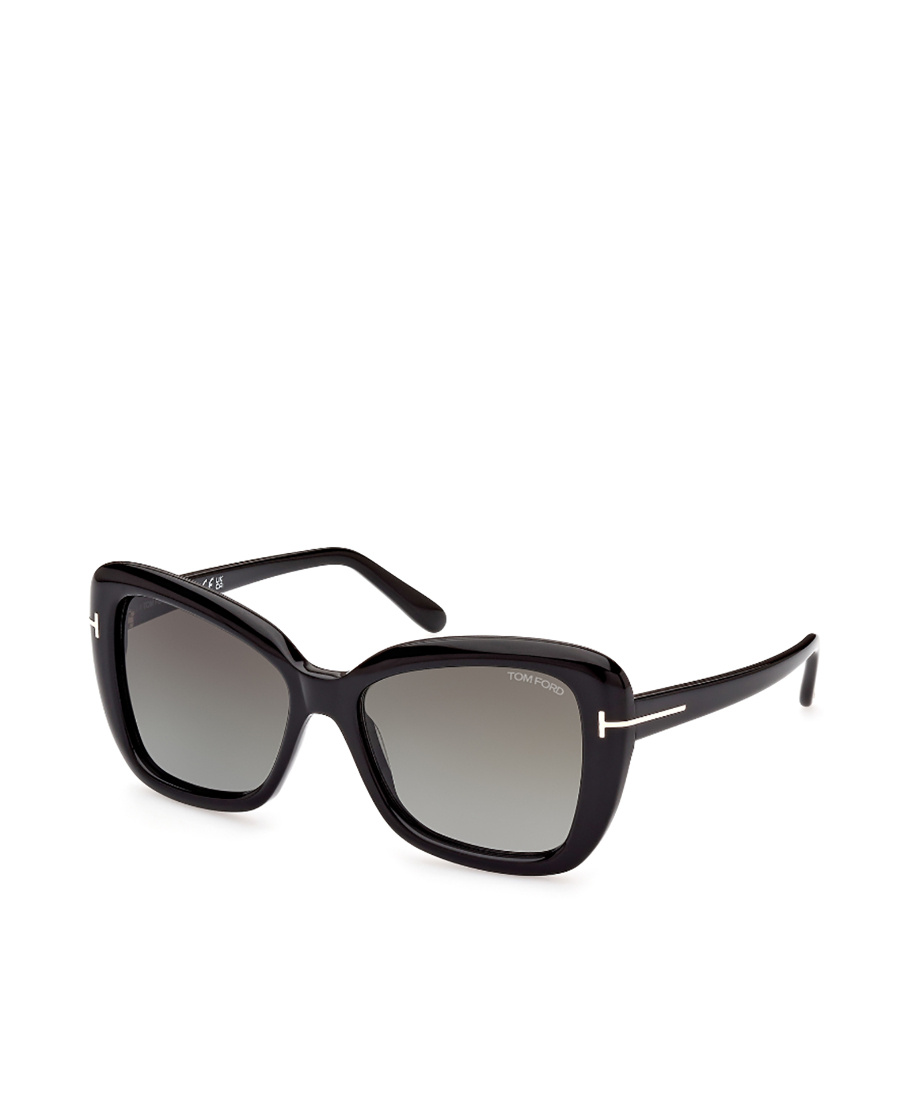 Tom Ford Logo-detail Butterfly-frame Sunglasses In Gray