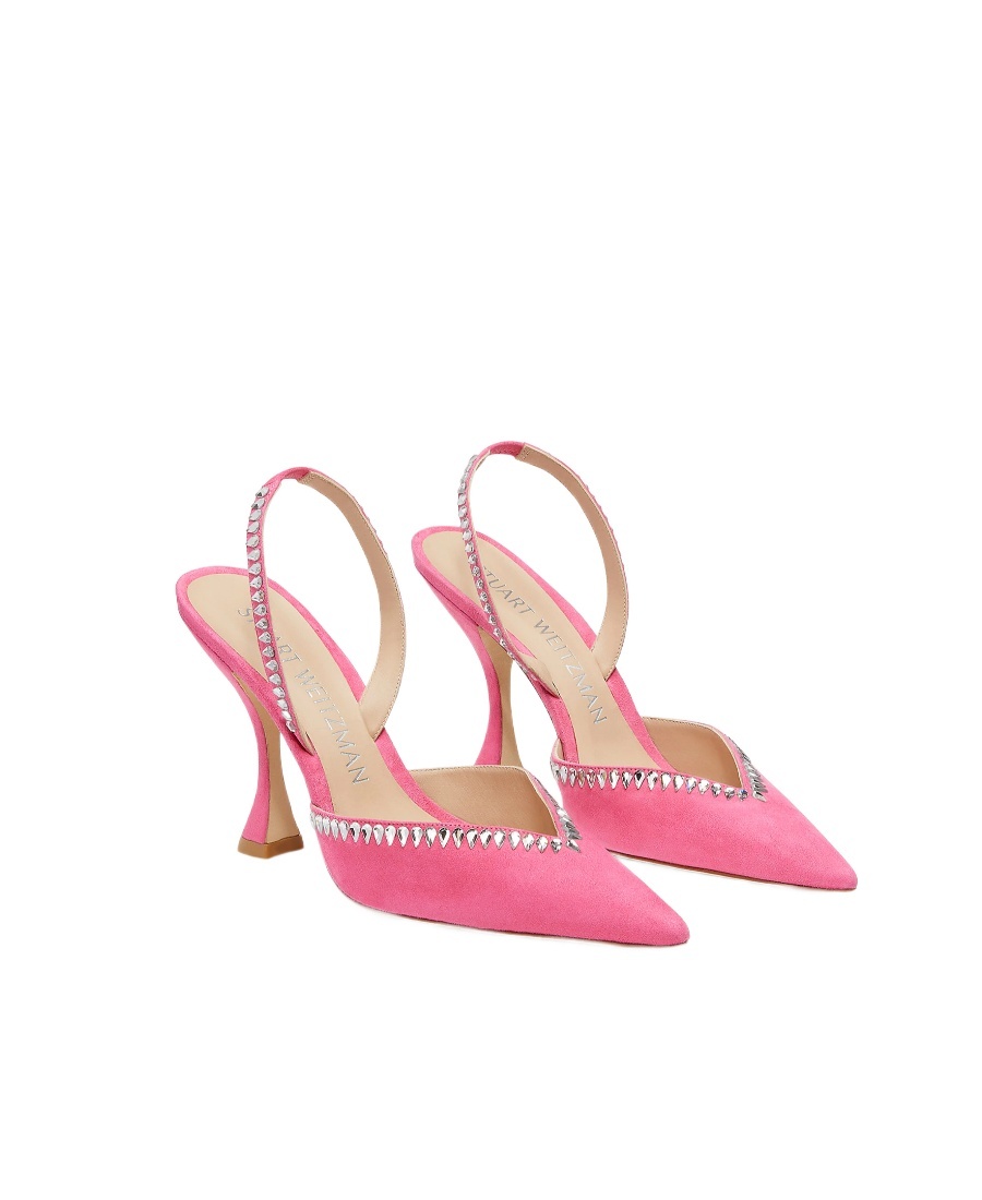 Stuart Weitzman Gemcut Xcurve 100 Slingback Pump The Sw Outlet In Pink