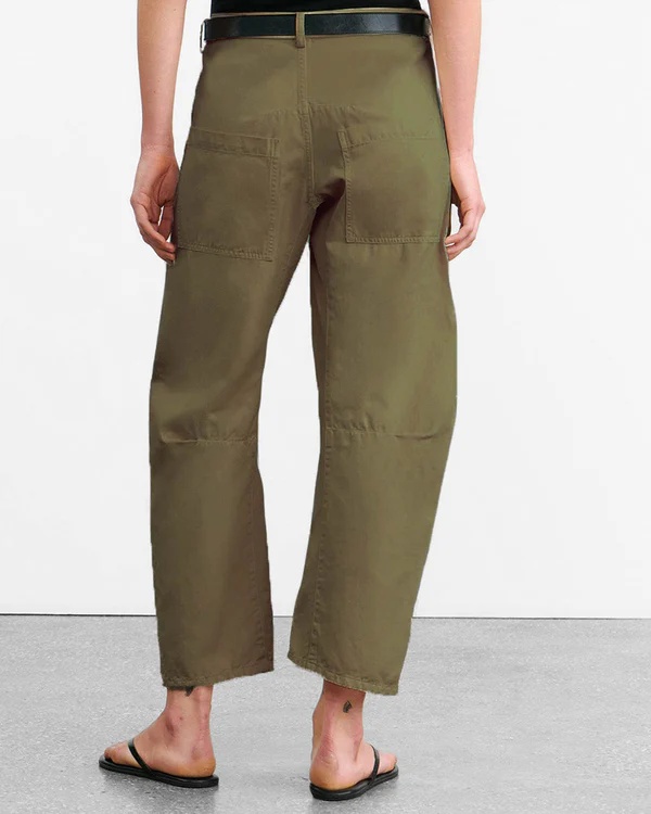 Nili Lotan Belt Loop Casual Pants In Green
