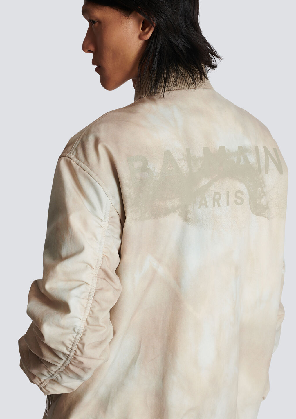 Balmain Rear Logo-print Detail Jacket In Nude