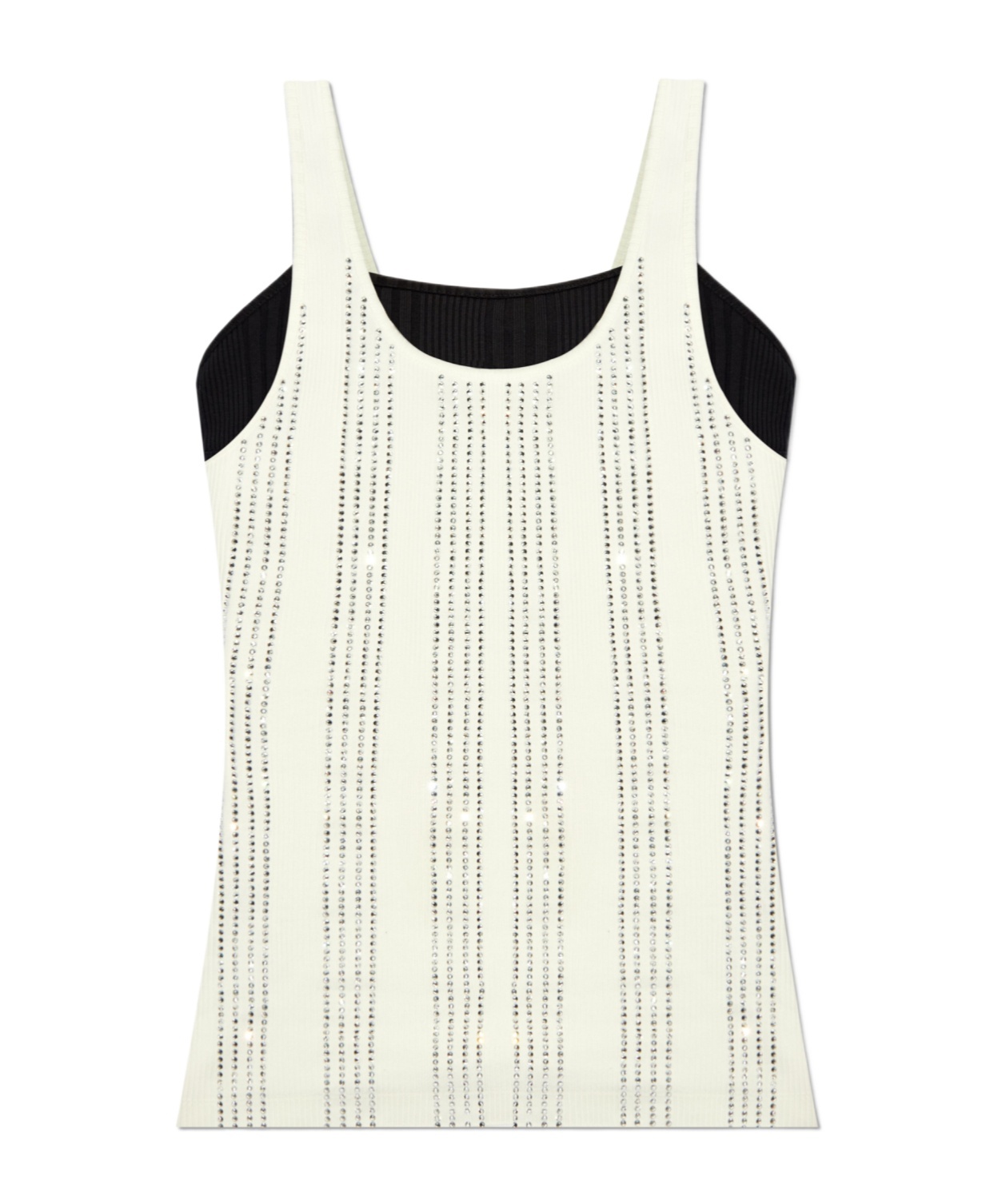 Attico Double-layered Top In White