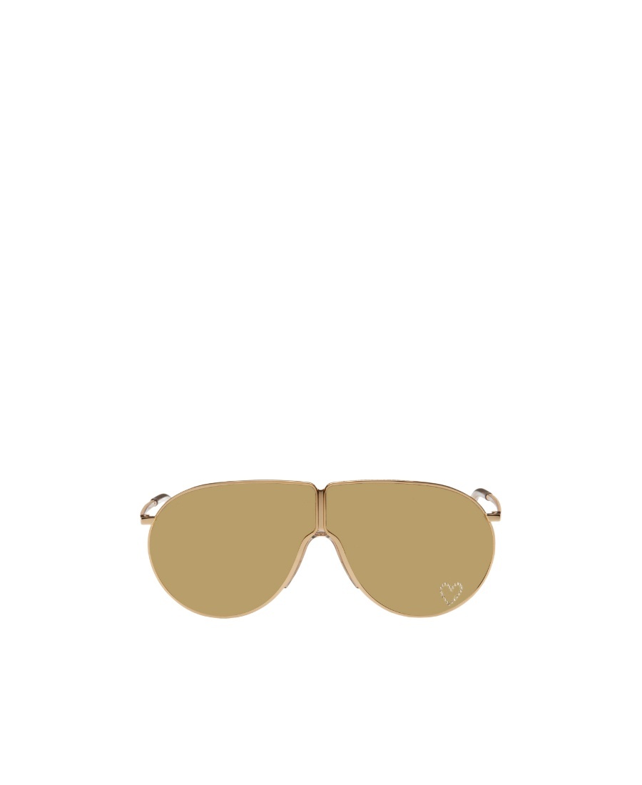 Stella Mccartney Loveheart Pilot Sunglasses In Brown