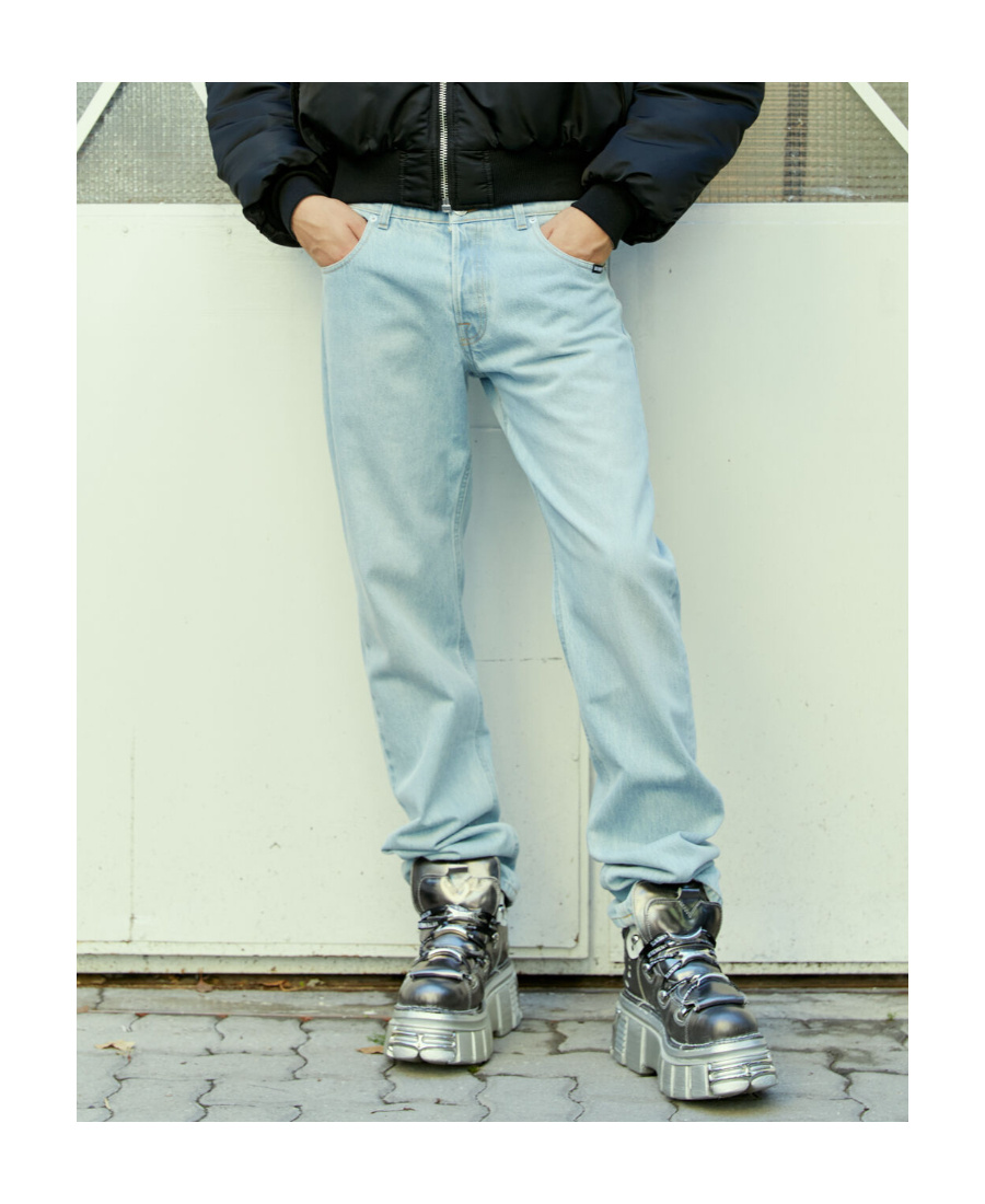 Shop Vtmnts Double Waist Jeans In Green