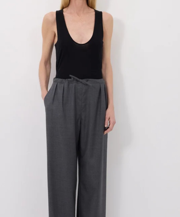Loulou Studio Cove Lds Stretch Waist Pants In Gray