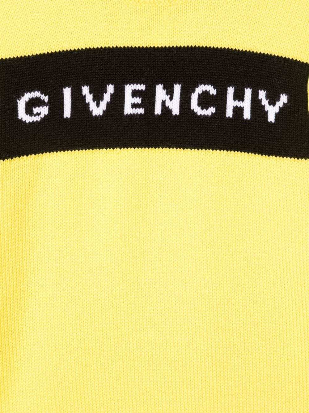 Givenchy Intarsia-logo Crewneck Sweater In Yellow