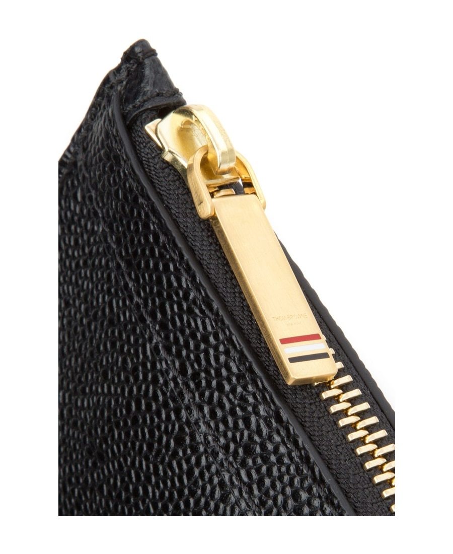 Thom Browne Medium Document Holder With Iconic Logo In Black