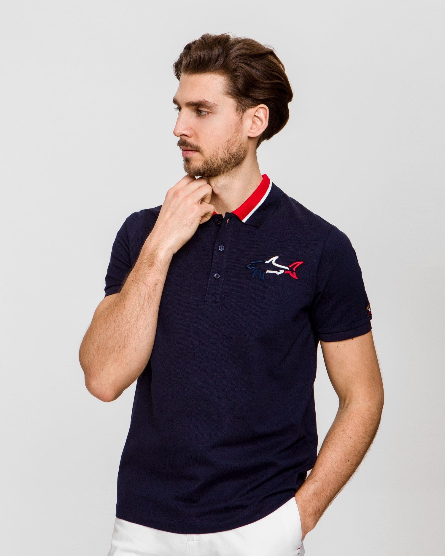 PAUL & SHARK LOGO DETAILS POLO SHIRT 