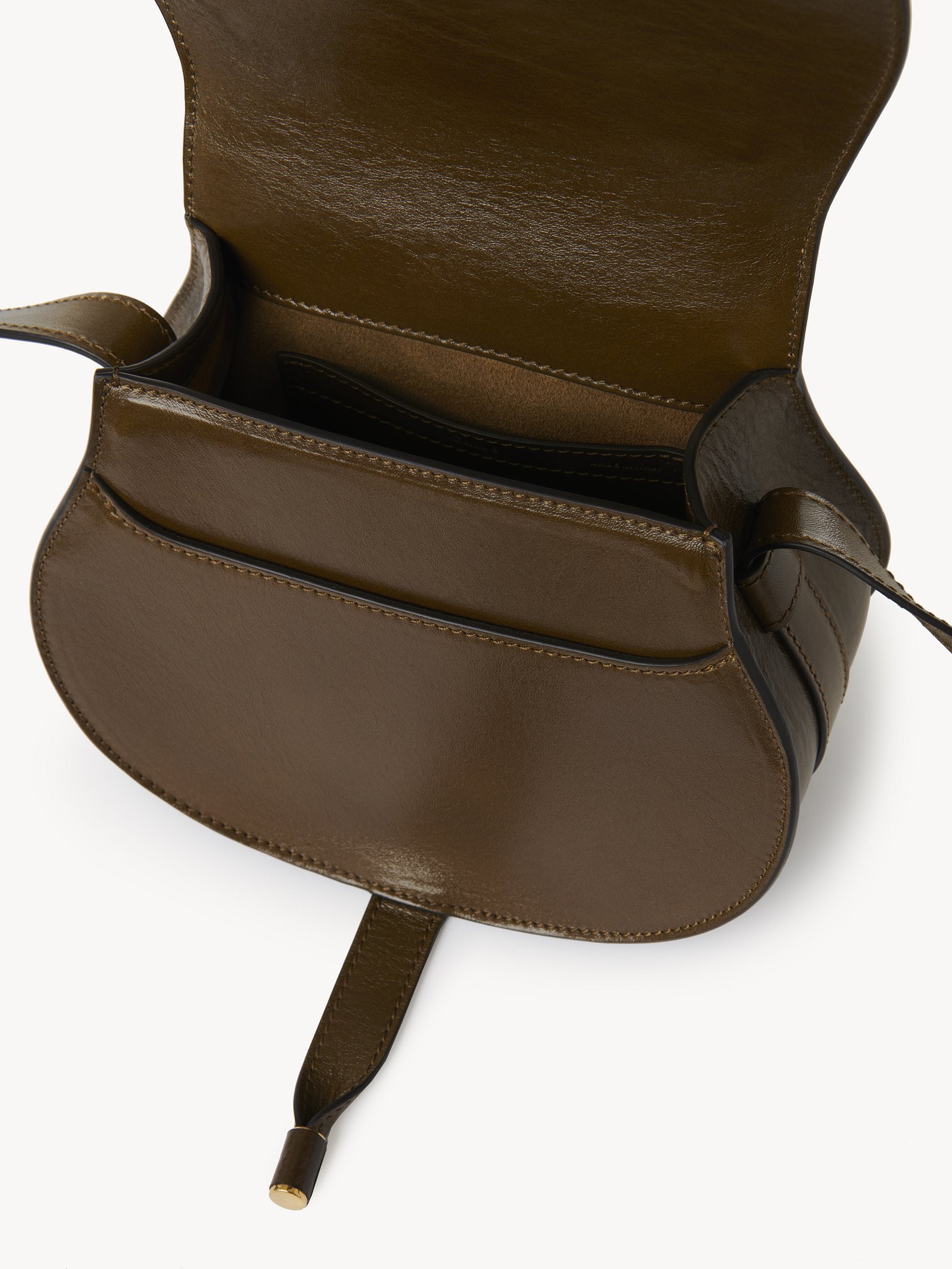 Chloé Small Flip Saddle Bag In Brown