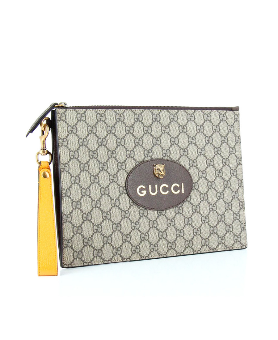 Gucci Neo Vintage Gg Supreme Pouch In White