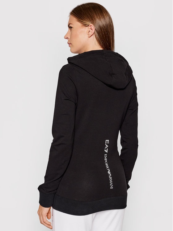 EA7 LOGO-PRINT HOODIE 