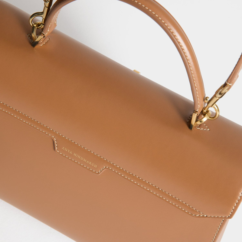 Anya Hindmarch Mortimer Top Handle In Brown