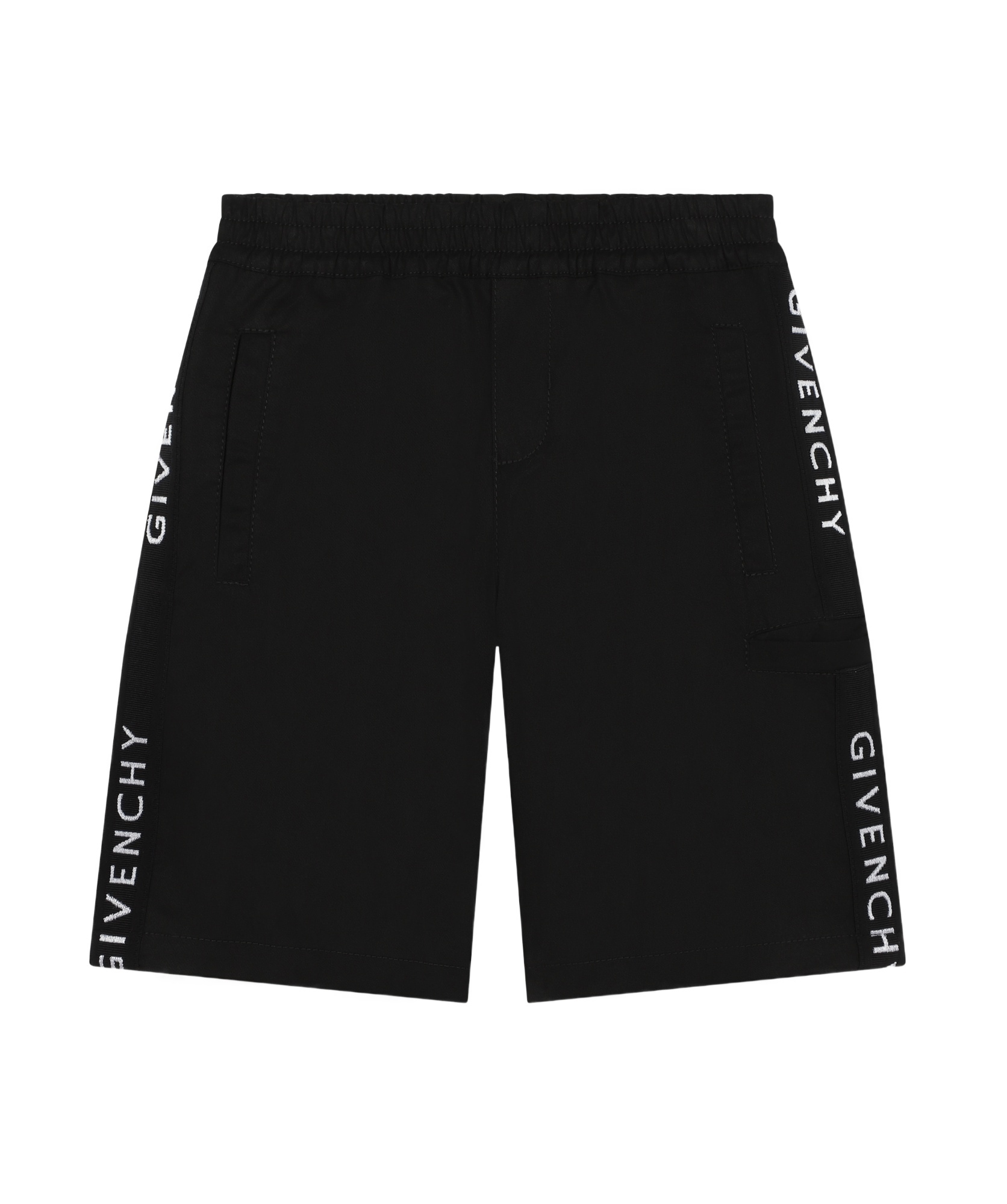 Givenchy Logo-tape Bermuda Shorts In Black