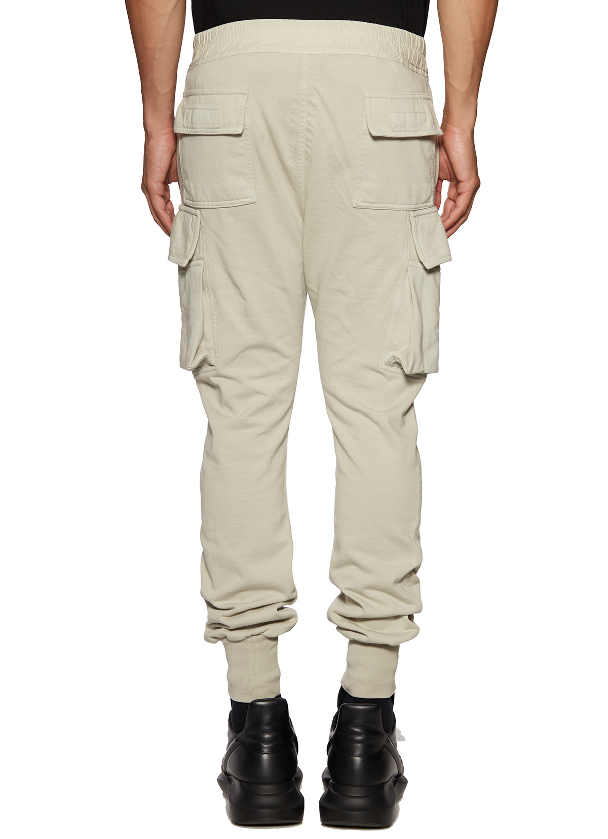 Rick Owens Drkshdw Drawstring Organic Cotton Track Pants In Nude