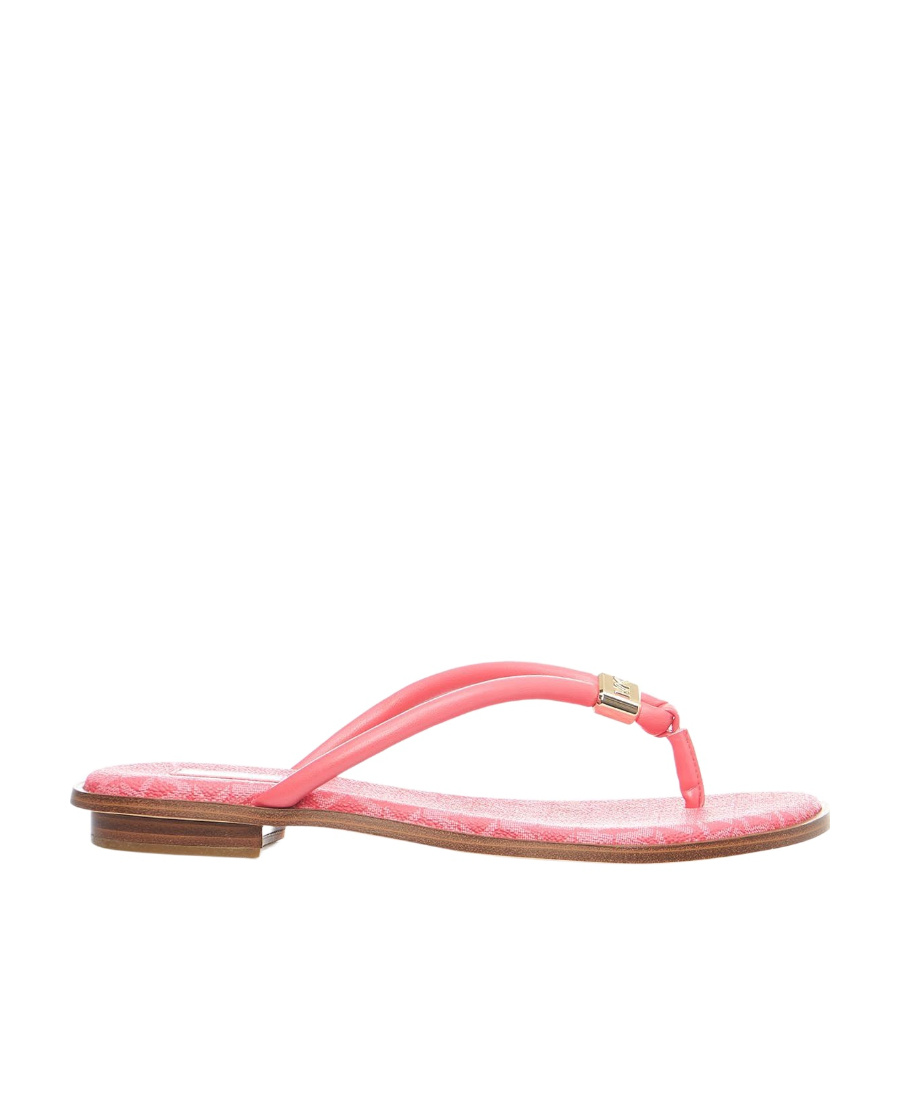 Michael Kors Logo Flip-flops In Pink