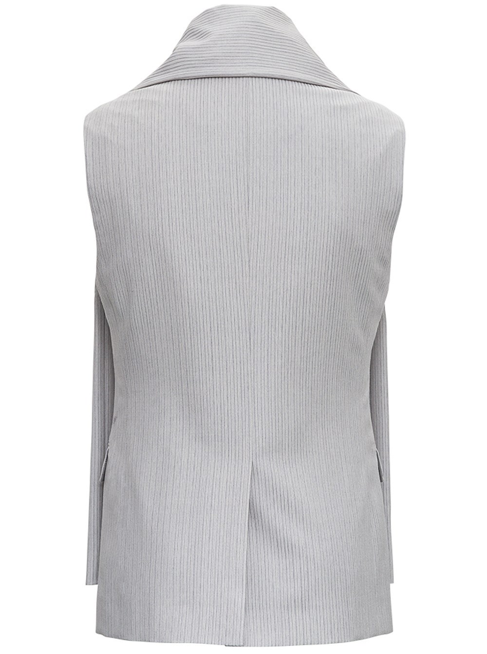 Dior Homme Striped Sleeveless Jacket In Gray