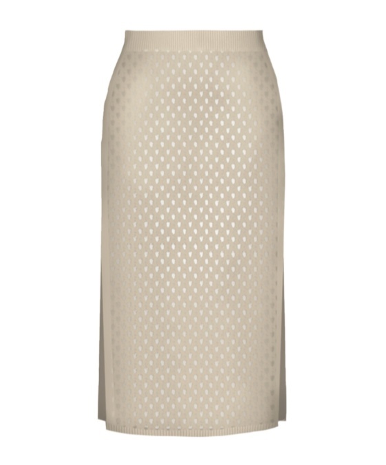 Mc2 Saint Barth Crochet Midi Skirt