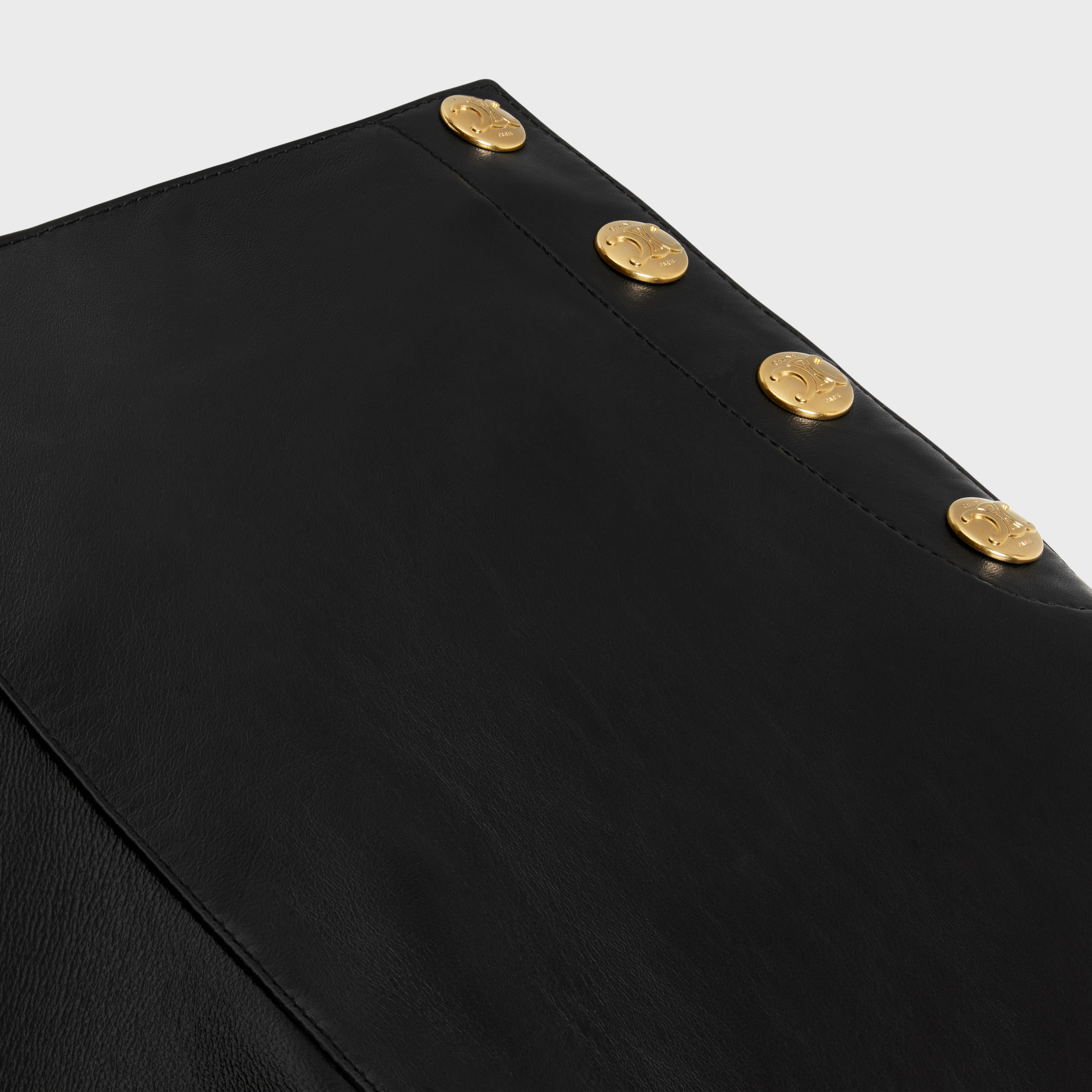 Celine Press Button Details Casual Pants In Black