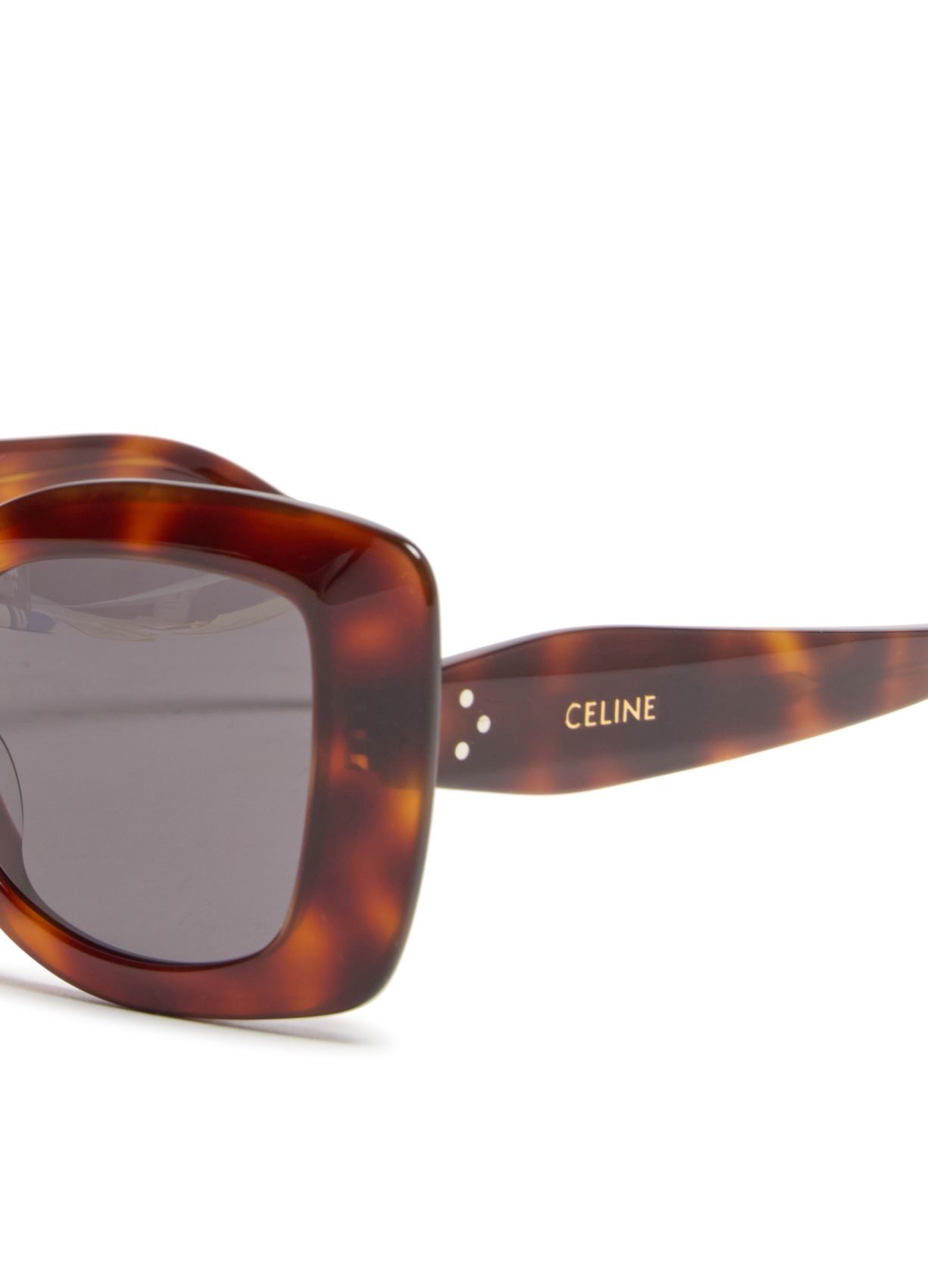 Celine Butterfly Frame Sunglasses In Brown