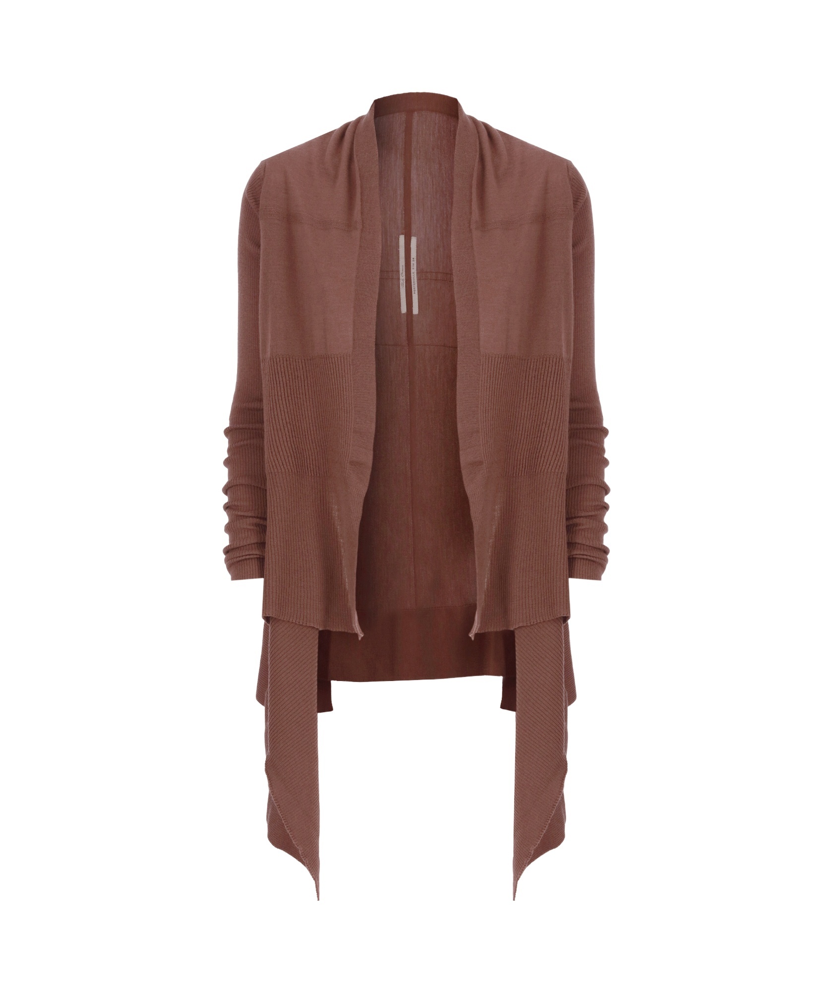 Rick Owens Woman Cardigan Chocolate Brown Size L Virgin Wool In Red