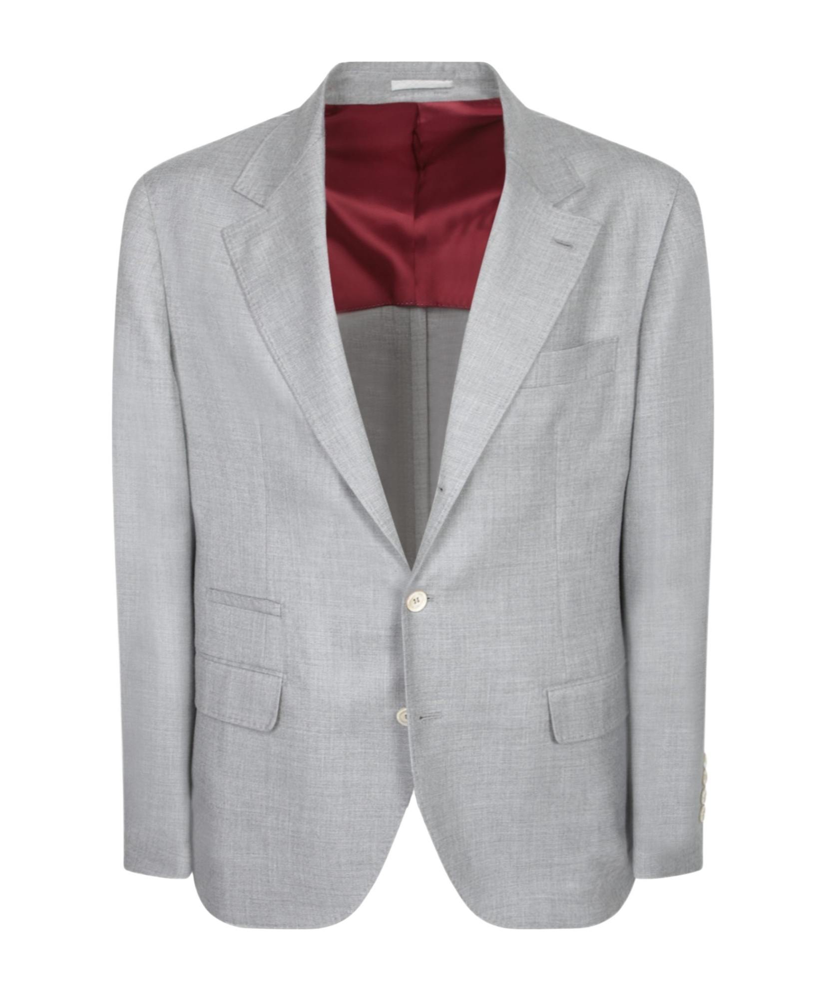 Brunello Cucinelli Single Breasted Blazer In Gray