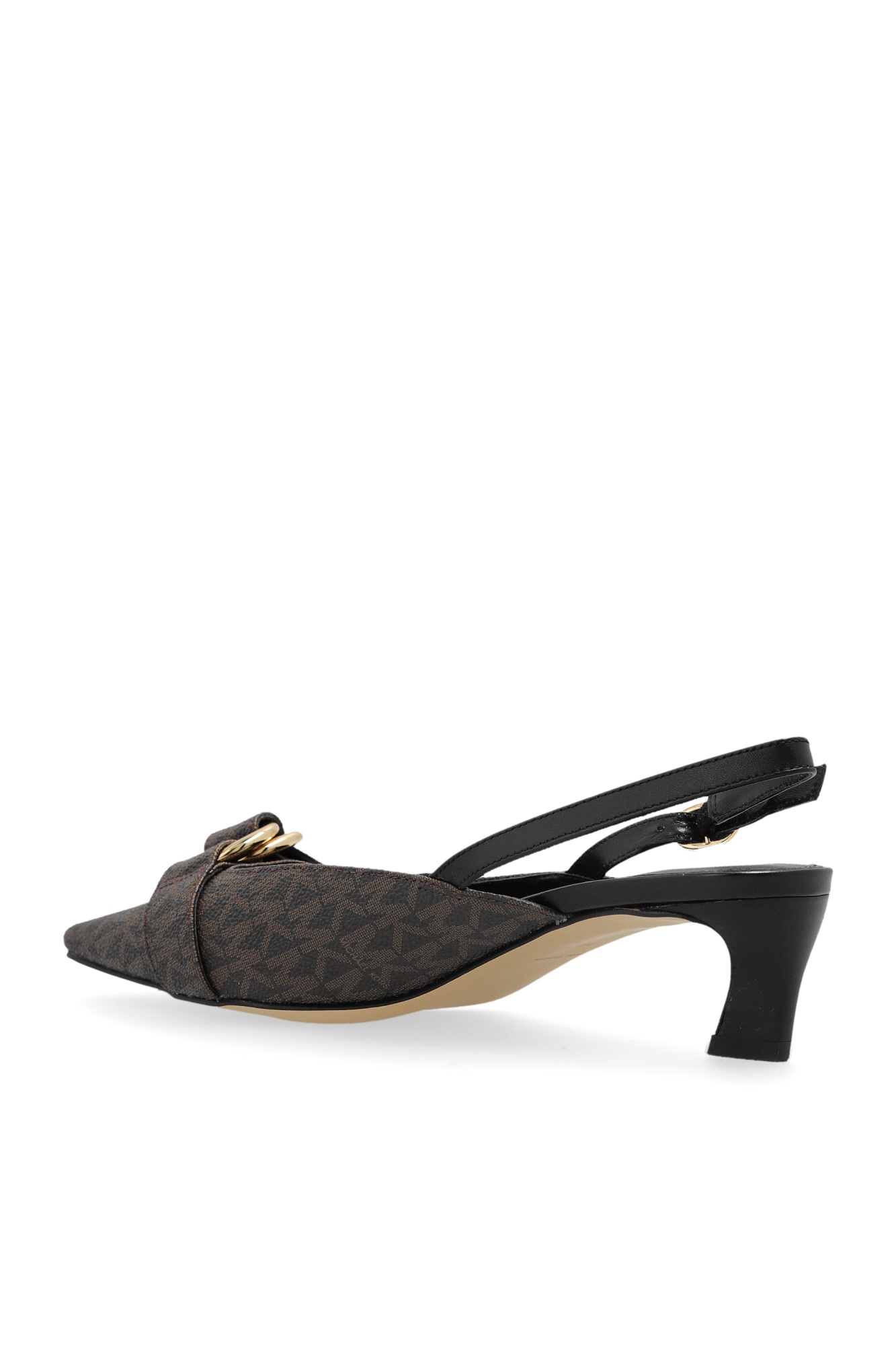 Michael Michael Kors Jaden Slingback Kitten-heel Pumps In Gray