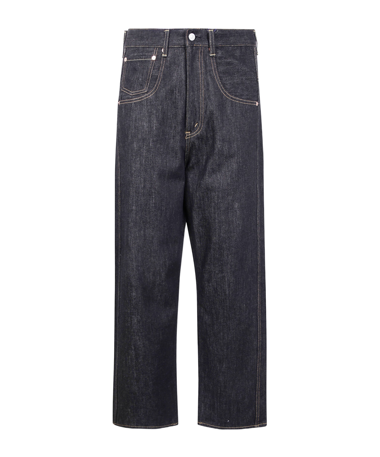 Junya Watanabe Contrast-stitching Jeans In Blue