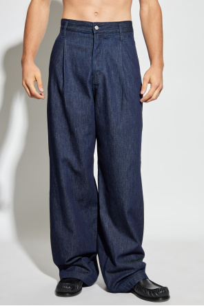 Dries Van Noten Jeans With Belt Loops In Blue