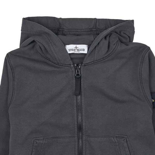 Stone Island Hooded Sweater In Charcoal-grey