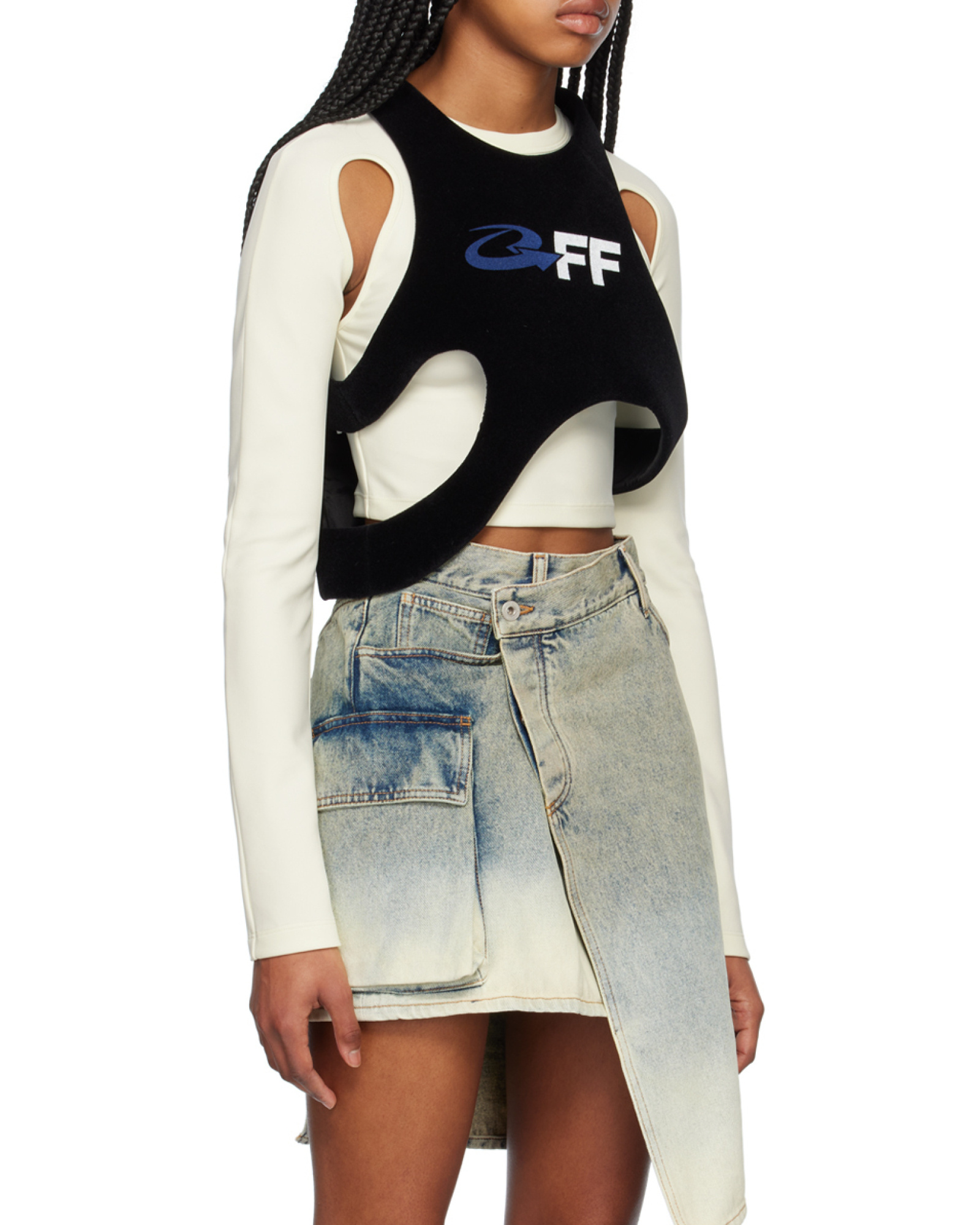 Off-white Exact Opposite Cotton Vest In Multi