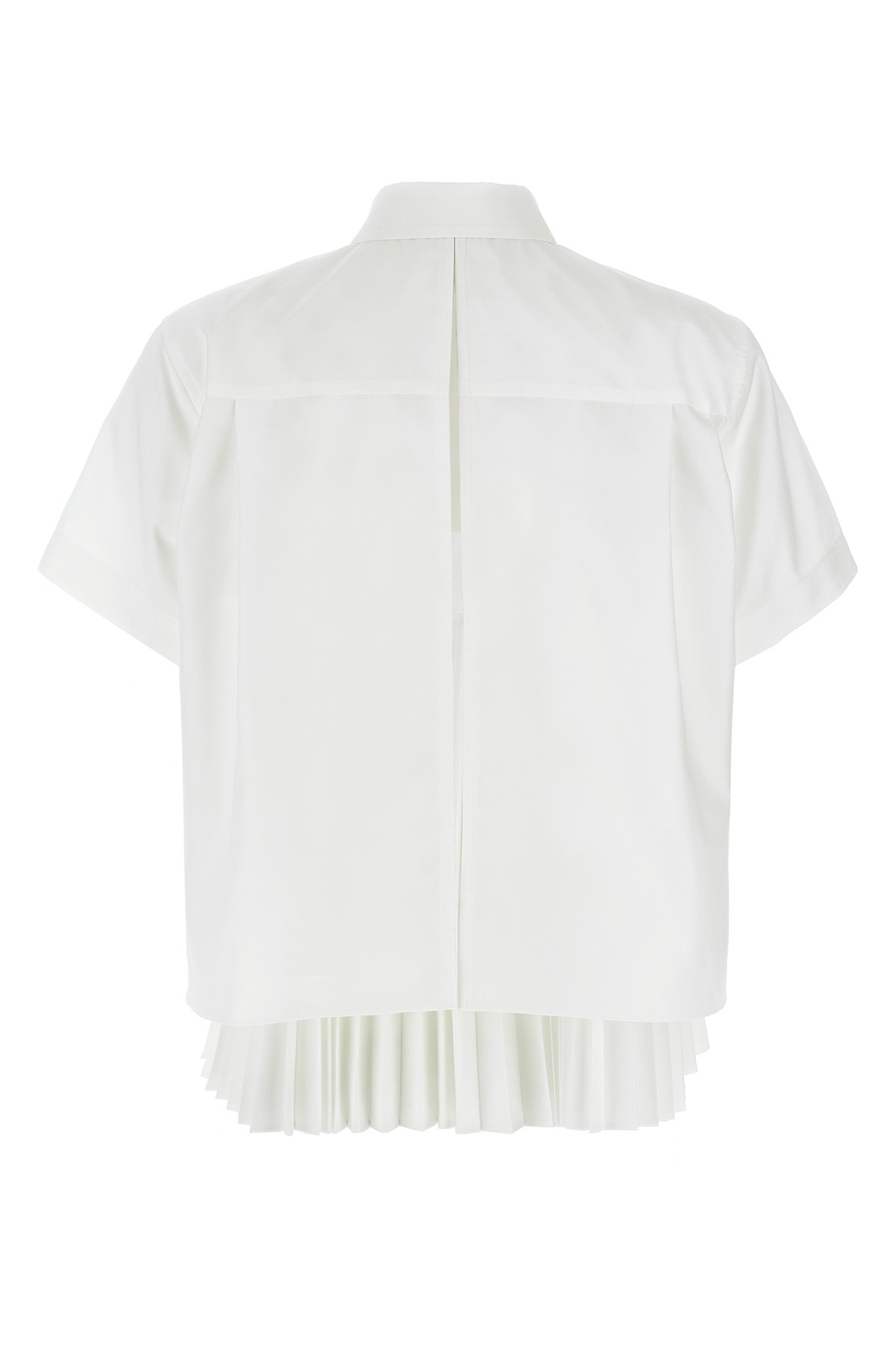 Sacai Ruffled Shirt In White