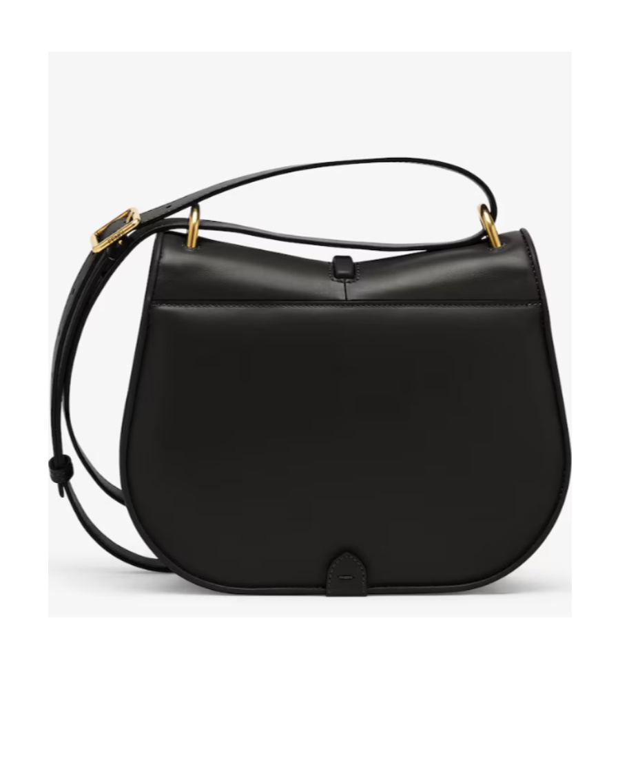 Fendi Black Smooth And Full-grain Leather Bag In Black