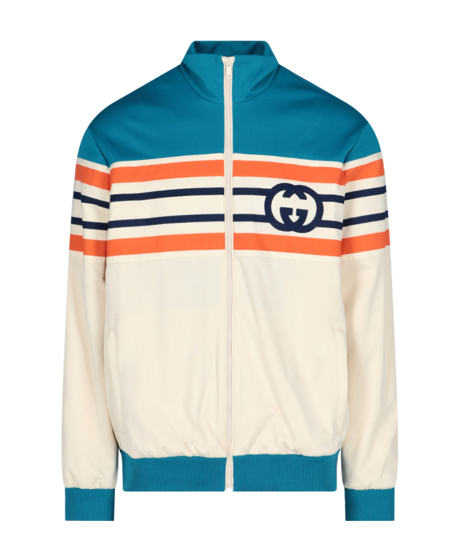 Gucci Interlocking G Striped Jacket In White