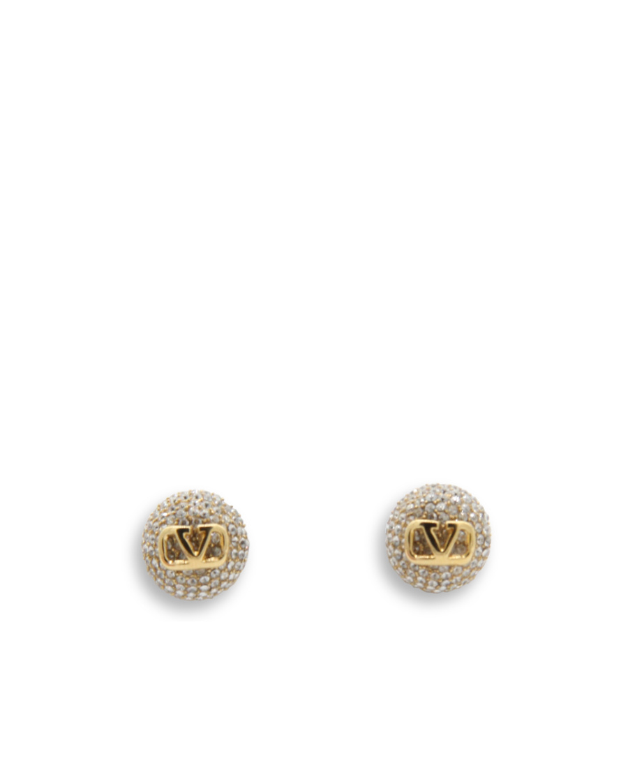 VALENTINO GARAVANI VLOGO CRYSTAL-EMBELLISHED EARRINGS
