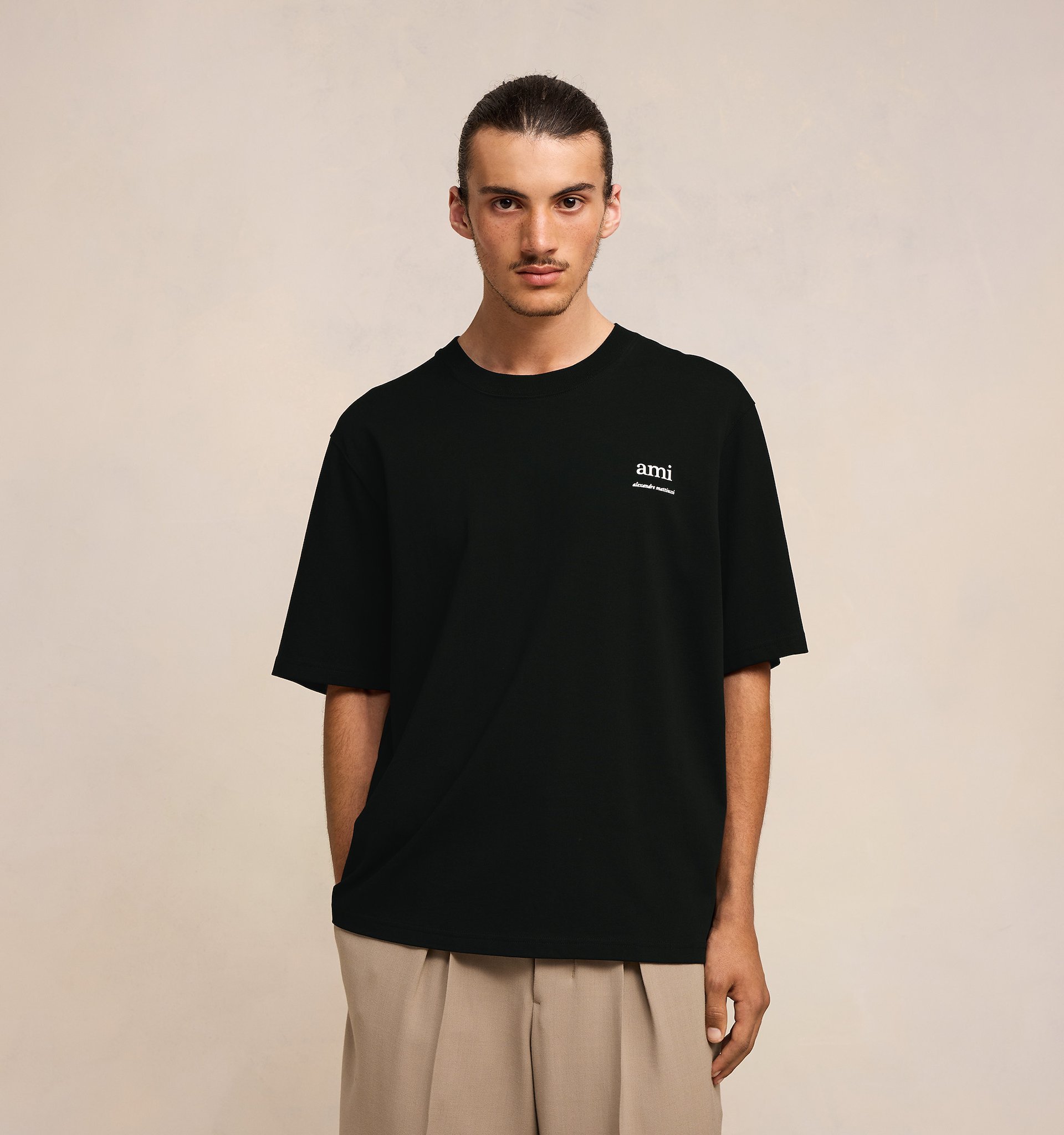 Ami Alexandre Mattiussi Ami Logo-print Organic Cotton T-shirt In