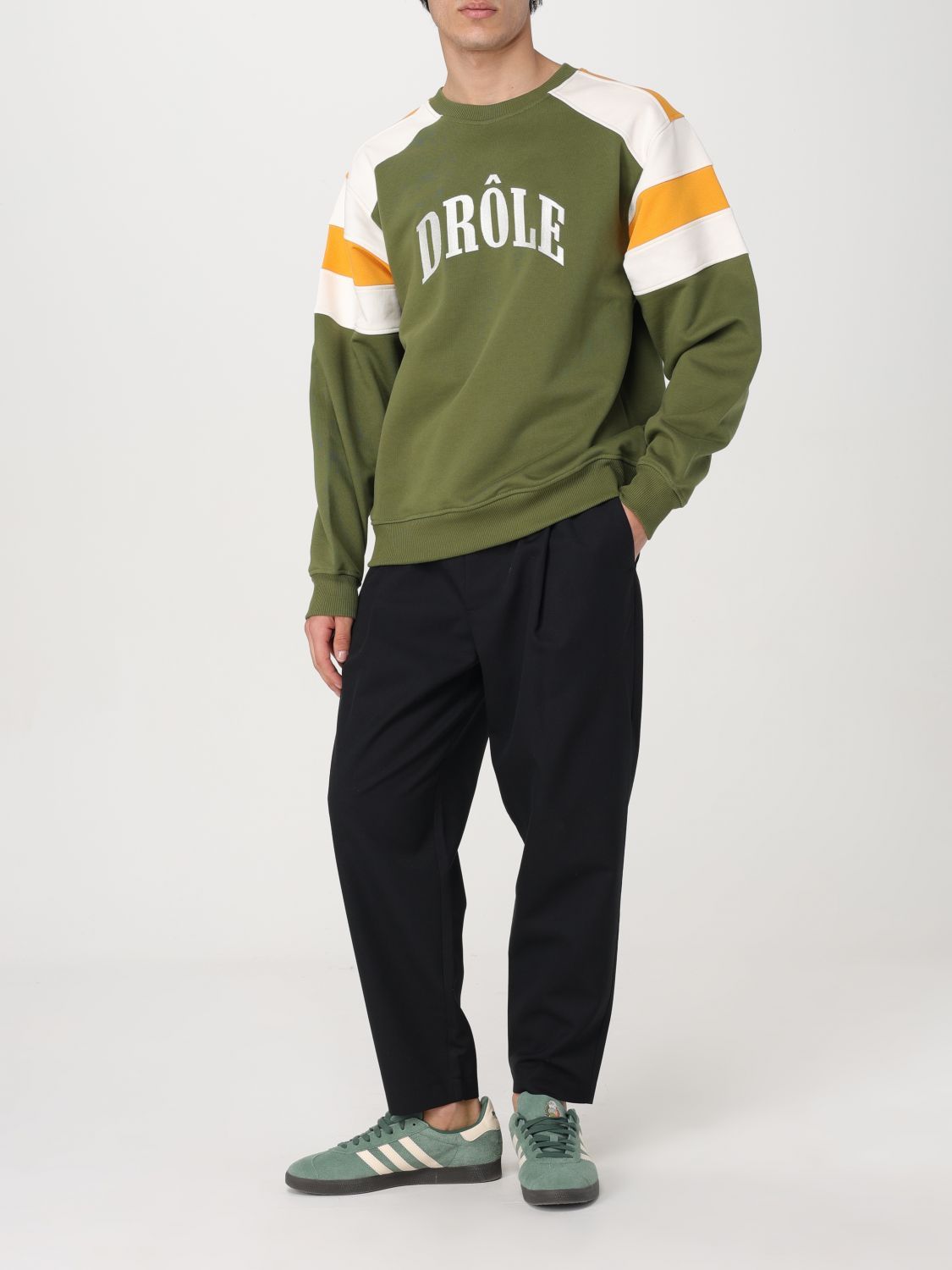 Drôle De Monsieur Sweater Drole De Monsieur Men Color Kaki In Green