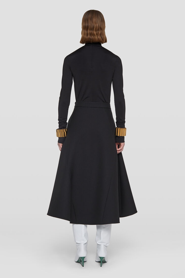 Shop Jil Sander High-neck Satin Top In Black