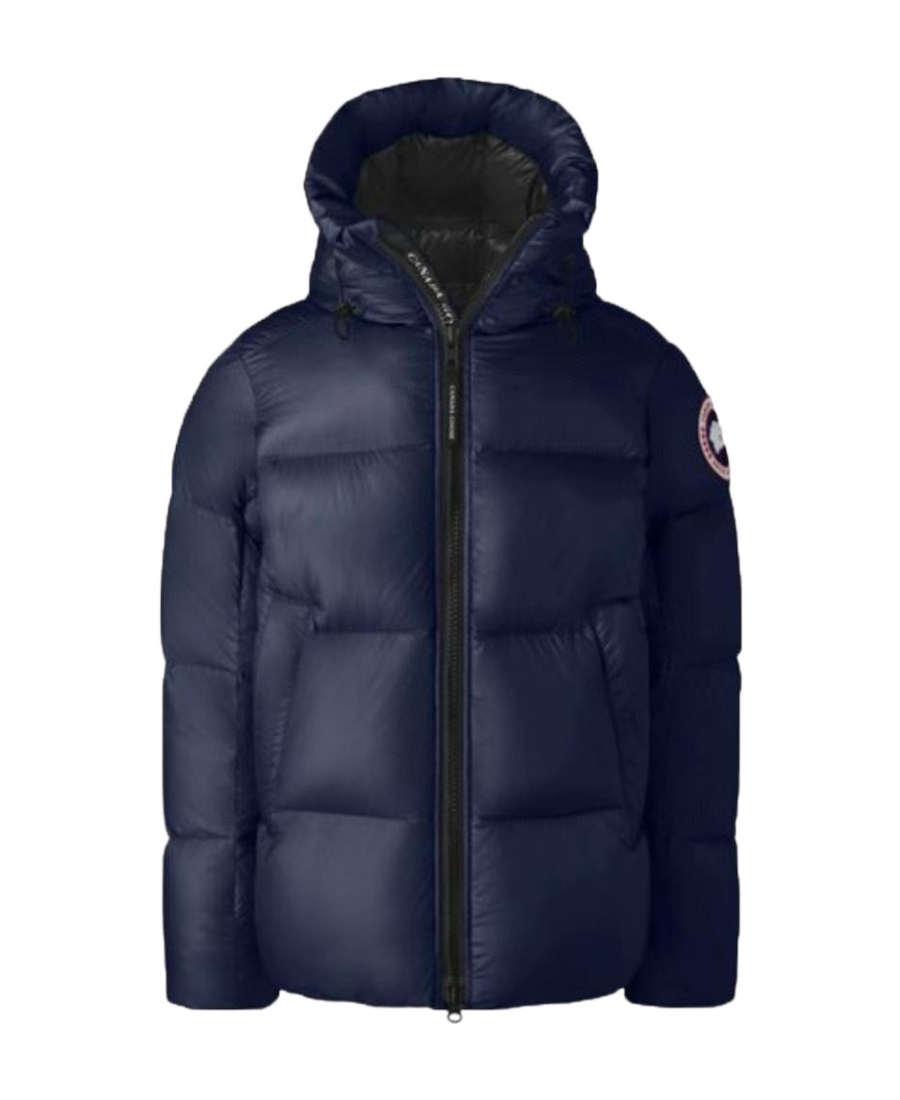 Canada Goose Navy Crofton Puffer Down Jacket In Black