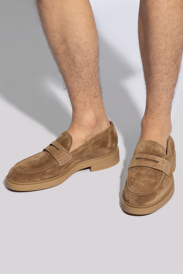 Gianvito Rossi Round-toe Loafers In Brown
