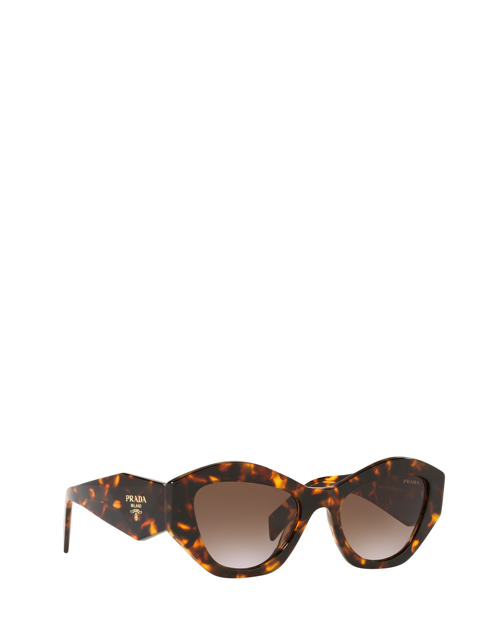 Prada Eyewear Logo-printed Angular-frame Sunglasses In Brown