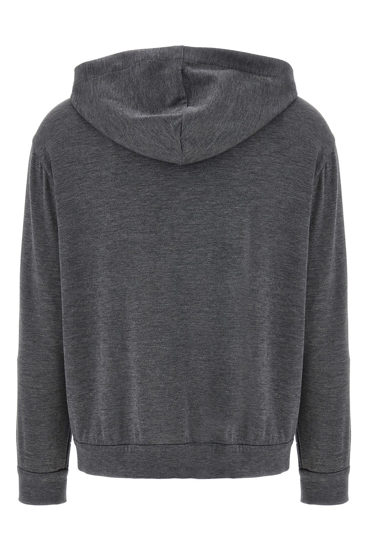 Brunello Cucinelli Precious Zipper Pull Sweatshirt Gray In Gray