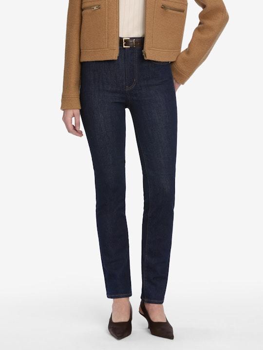 Frame Belt Loop Denim Trousers In Black