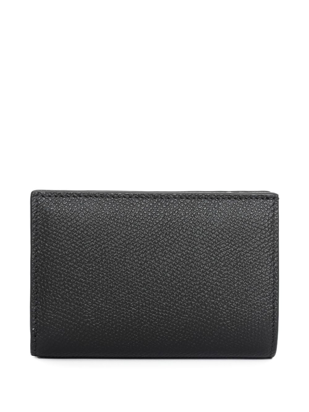Valentino Zip-fastening Logo-plaque Wallet In Black
