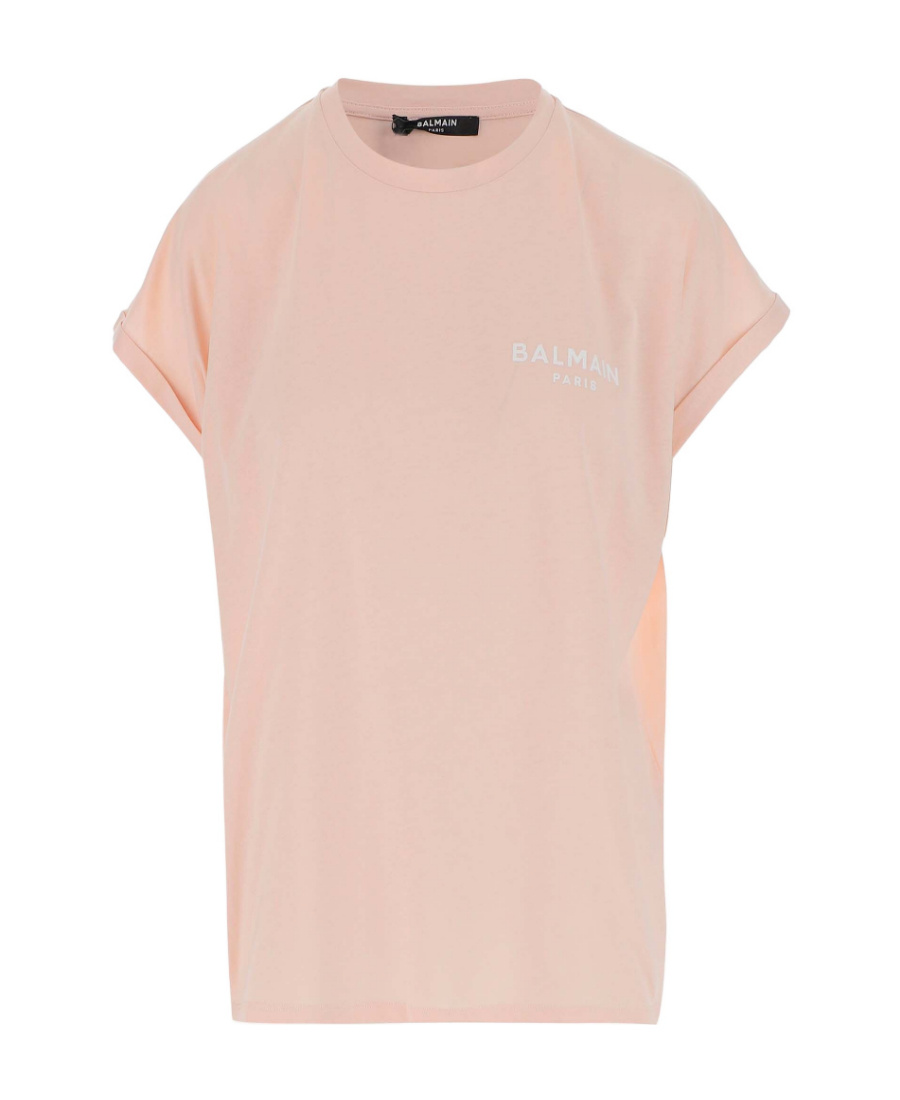 Balmain Logo-print T-shirt In Pink