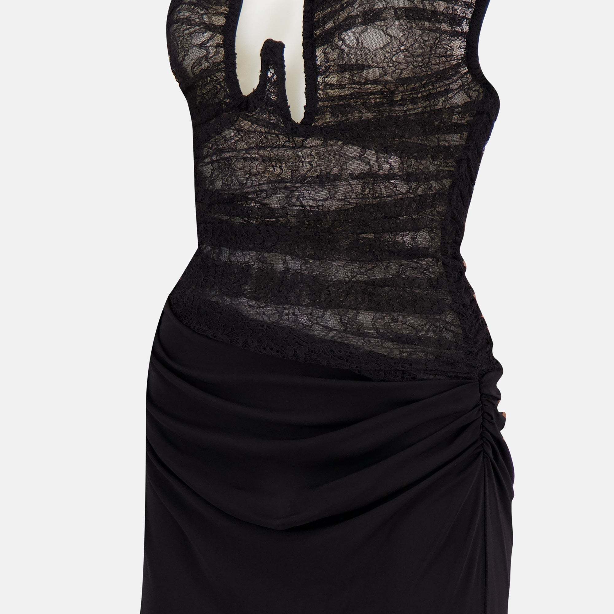 Christopher Esber Lace-bustier Strapless Salacia Gown In Black