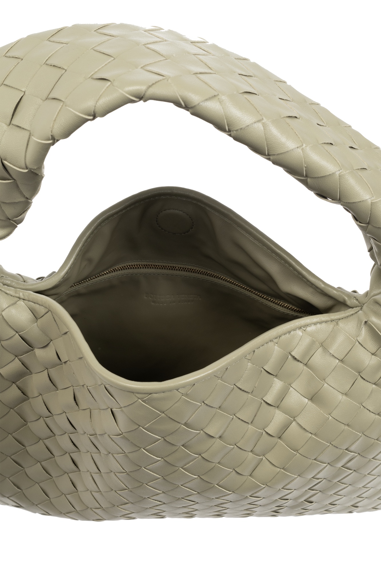 Shop Bottega Veneta Small Hop Shoulder Bag In Nude