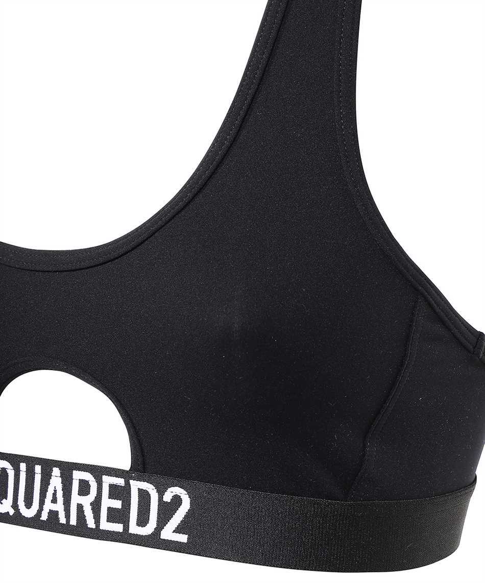Dsquared2 Wired Sporty Bra With Cut-out Detail In Black